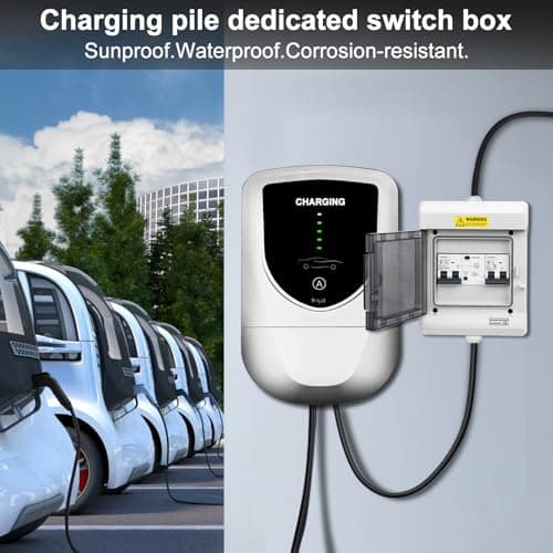 CHENGPI Coffret Électrique Étanche avec Interrupteur de Fuite 2P 40A 30MA, Boîtier Étanche Extérieur pour GFCI, Tableau