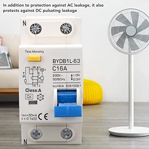 Disjoncteur Différentiel 16A 230V Sensible 1 Pôle N Brillant pour Technologie