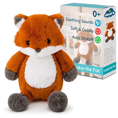 Cloud b peluche musicale Billy le Lapin avec veilleuse & recharge USB-C | Bruit blanc & enregistrement vocal | Pour bébé — Frankie le Renard
