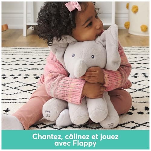 Interactive Elephant Plush for Baby - Talks, Sings, and Moves in French - Educational Toy for Toddlers 1 Year + | 30 cm