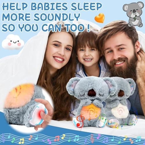 Yizemay Koala Qui Respire - Musique sensorielle - Peluche relaxante pour enfants - Respiration rythmique