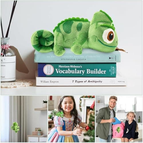 Peluche Lézard Magnétique Réaliste 17 cm, Cadeau Décoration Intérieure pour Anniversaire Noël, Jouet Doux Porté à l'Épau