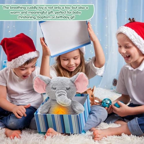 Eléphants Peluche Qui Respire Calin Bonne Nuit Doudou Musicale Apaisante pour Filles et Garçons  
Eléphants Peluche Musi