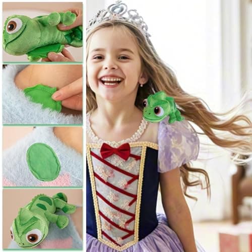 Peluche Lézard Magnétique Réaliste 17 cm, Cadeau Décoration Intérieure pour Anniversaire Noël, Jouet Doux Porté à l'Épau