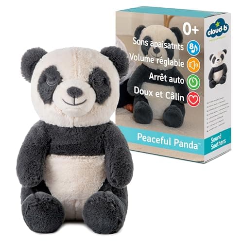 Cloud b peluche musicale Billy le Lapin avec veilleuse & recharge USB-C | Bruit blanc & enregistrement vocal | Pour bébé — Panda Paisible