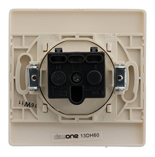 Prise 2P 16A borne-Auto vis + Griffes - Blanc - Diwone