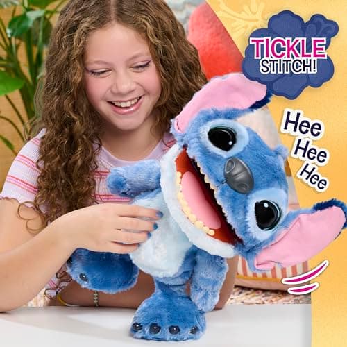 Peluche Stitch Disney Interactif de 43 cm avec 100+ Sons - Jouet pour Enfants à partir de 3 Ans