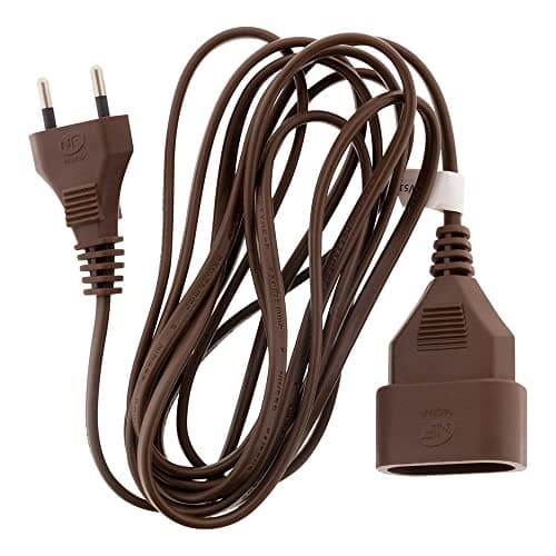 Zenitech - Prolongateur Électrique HO3VVH2F 2x0.75 mm² - Sécurité Enfant - Normes CE et NF - Marron - 5m  
Zenitech - Pr