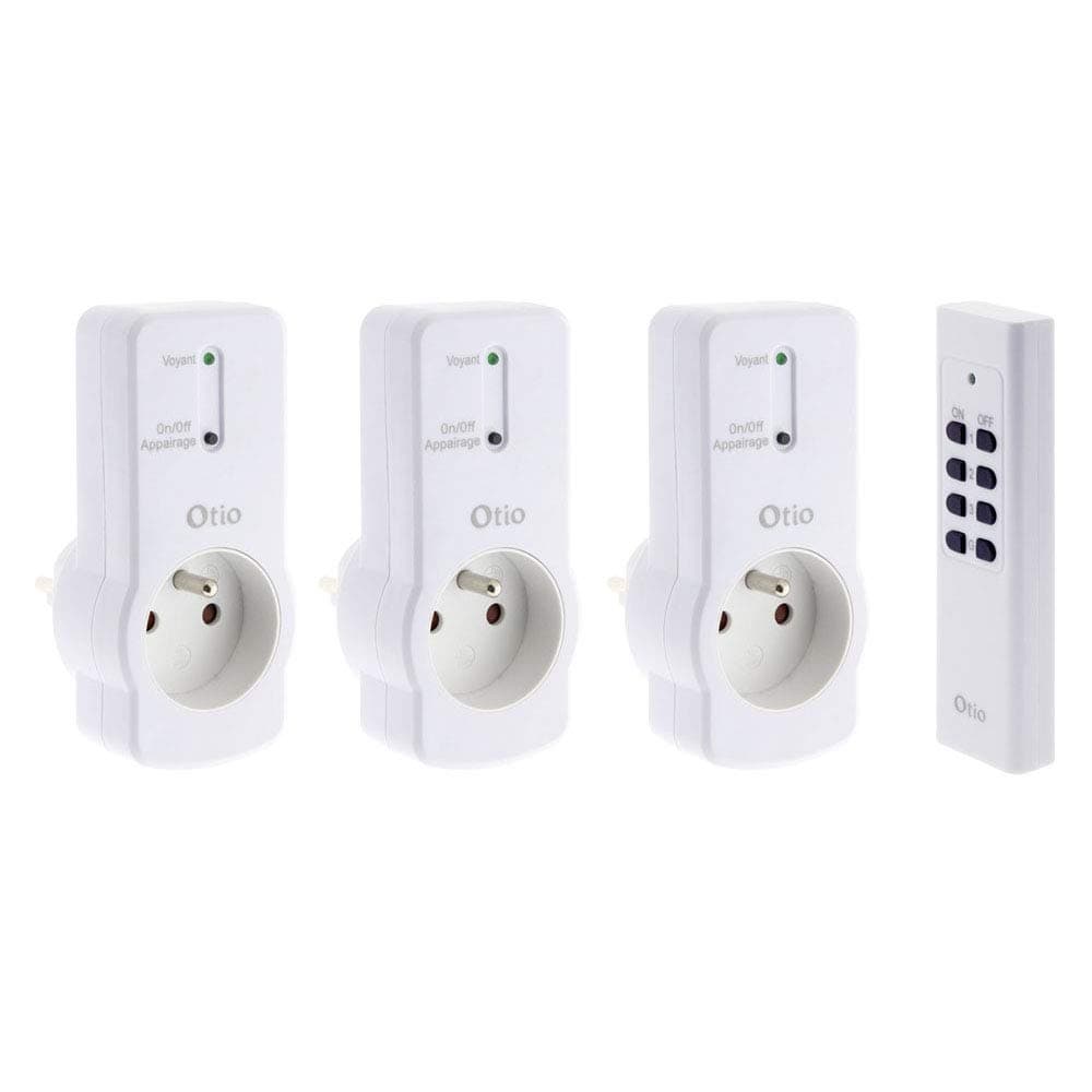 Zenitech - Prises électriques intelligentes à télécommande | Économie d'énergie | Pour maison/chambre - Pack de 3 - Blan