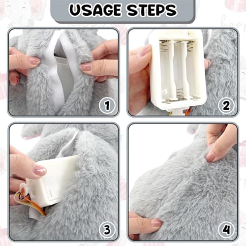 TOPJOWGA Peluche Musicale Interactive pour Bébé, Veilleuse Douce et Apaisante Qui Respire et s'allume, Cadeau Parfait po
