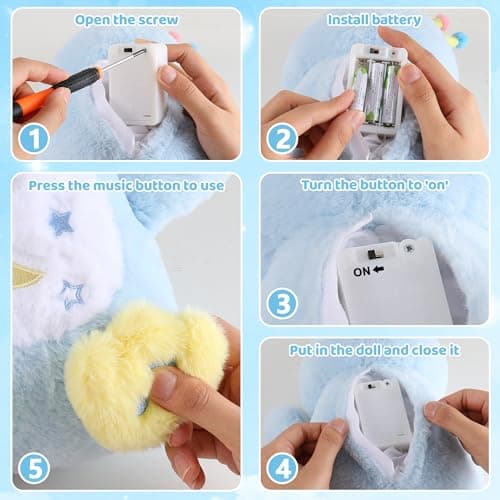 Edencomer Peluche Réglable Qui Respire - Veilleuse Bébé Musicale Lumineuse pour Fille/Garçon Nouveau-Né (Pingouin Bleu)