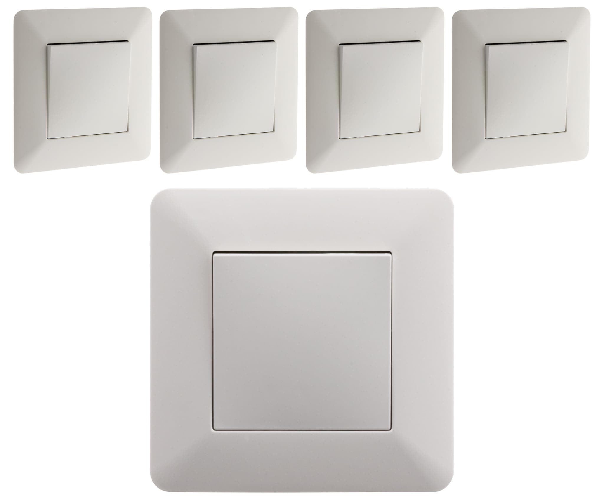 Interrupteurs va et vient Zenitech 10A Blanc Artezo - Lot de 5