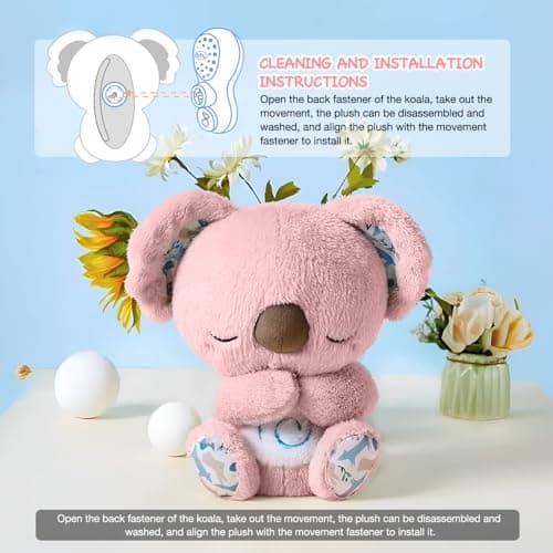 Peluche Loutre Qui Respire KUWUNG pour bébé Sommeil avec Musique et Lumière