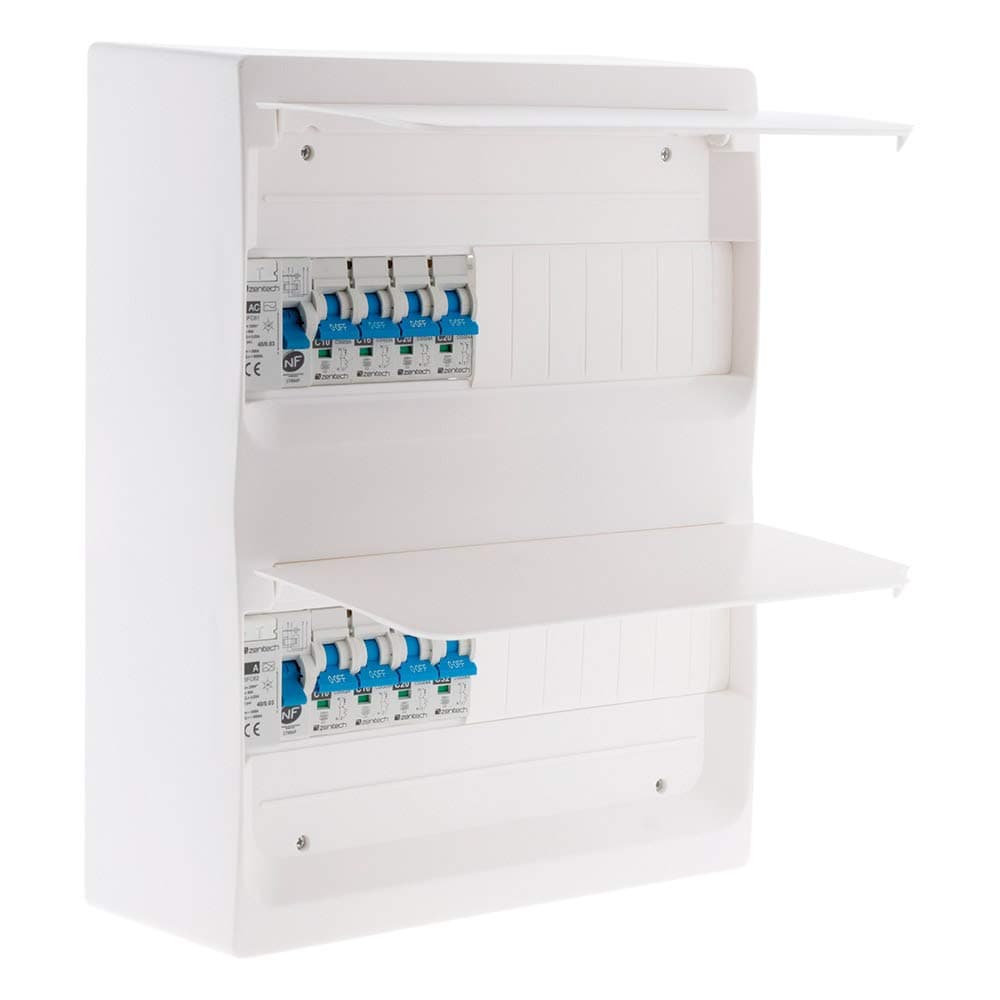 Zenitech - Coffret électrique 26 modules T1/T2 pour professionnels - 8 disjoncteurs sécurisés