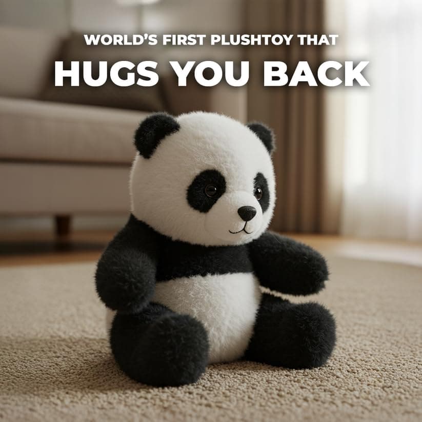 The Pandy - Peluche panda réaliste pour guérison émotionnelle | Fourrure ultra douce + Design câlin - Peluche thérapie c