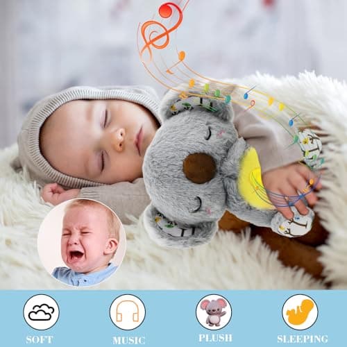 Loutre Qui Respire Ma Loutre Calin Bonne Nuit Peluche Bebé Fille avec Lumières Musicales et Battements de Coeur