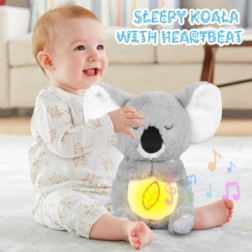 Schlummer Loutre avec Battement de cœur et Mouvement respiratoire, Loutre de Sommeil Koala pour Nouveau-né, Cadeau Idéa