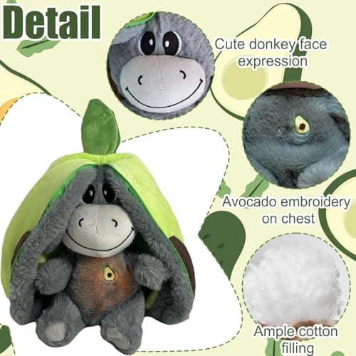 **Peluche Âne Respirant avec Musique et Lumières, Jouet de Réduction du Stress pour Enfants, Peluche Douce et Respirante