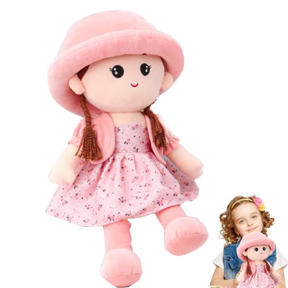 Poupée Princesse pour Bébé (0+ ans) - Vêtements et Chapeau Détachables - Matériau Doux et Sécurisé pour Cadeaux de Baptê