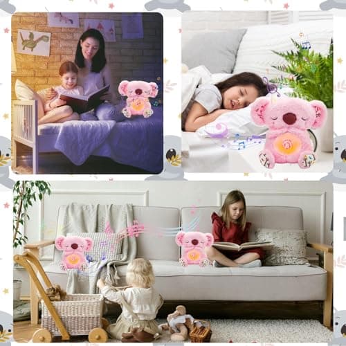 Koala Qui Re-Spire Peluche Pour Nouveau-Né, Veilleuse Loutre Qui Respire Pour Bébé, Peluche Koa-la Qui Resp-ire Cadeau I