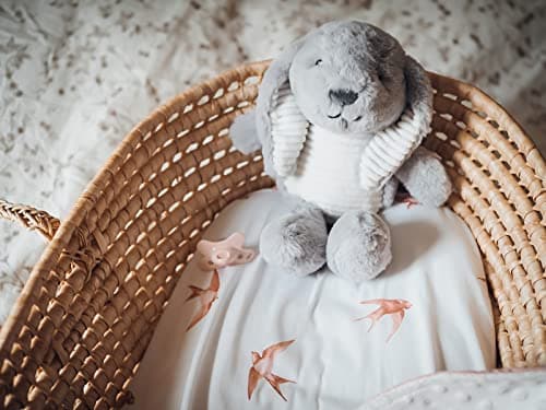 Peluche Musicale de Sommeil pour Bébé avec Bruit Blanc et Minuterie - Couleur Gris