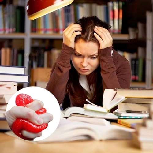 Jouet Anti-Stress Fraise Rouge Fufu Squishy - Balle Taba Jouet pour Adultes et Enfants, Accessoire de Bureau Amusant en