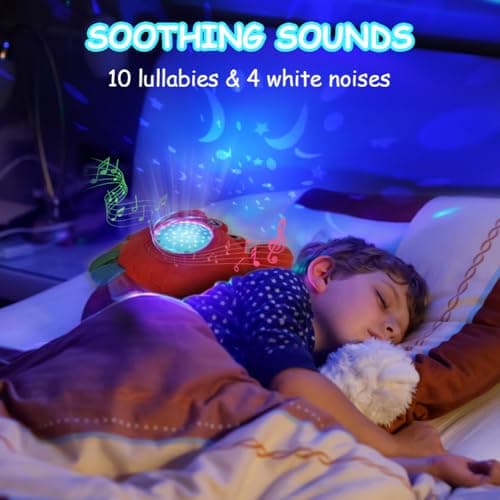 Peluche Apaisante Aolso Bébé Rechargeable Bruits Blancs Veilleuse Lumineuse Crabe pour Nourrisson Dormir Cadeau de Naiss