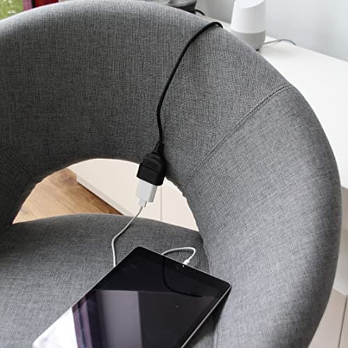 Chacon Rallonge électrique textile 1,5m - Noir -Pour le jardin - Extension de prise sûre et portable - Longueur de 1,5m