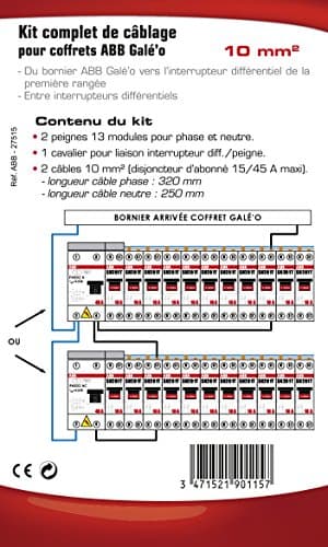 Kit complet de raccordement Zenitech ABB027515 10 millimètres, Multicolore, Étanchéité assure, Pratique dans les travaux