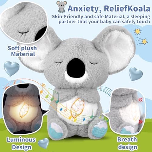 Pipihome Loutre Qui Respire Koala Apaisant pour Soulager l'anxiété avec Lichts und Musique et Mouvement Rythmique