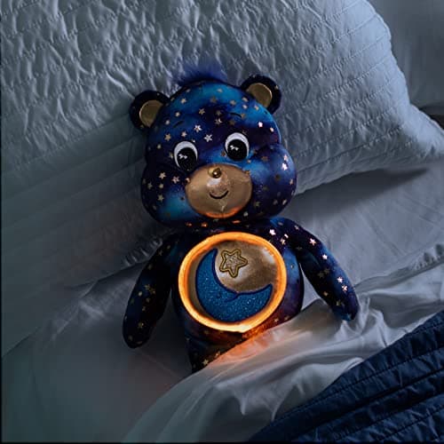 Care Bears Édition Limitée Bedtime Bear Peluche 35 cm - Écusson Lumineux au Ventre - Cadeau Doux pour Enfants & Collecti