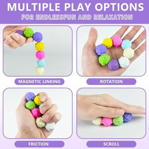 Tangdudu 8 pièces Boules magnétiques Anti-Stress, Outil de relaxation pour Enfants et Adultes, Cadeau pour Gestion du St