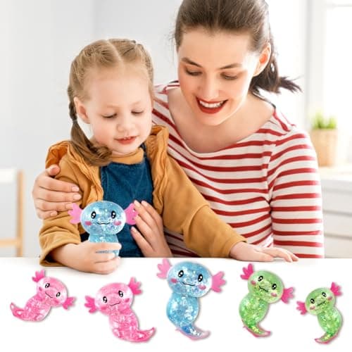 Axolotl Lot de 3 jouets anti-stress à presser pour enfants et adultes - Soulage le stress et la relaxation - Jouet anti-