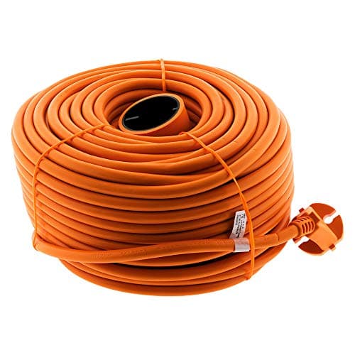 Prolongateur Jardin Zenitech 16A HO5VV-F 3G1,5mm² 2P+T 25m - Orange — 2x 1,5mm² (sans terre)