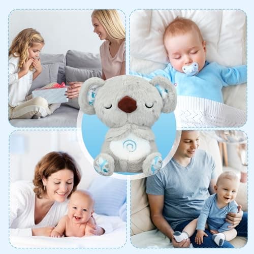 UrbanHomes Koala amenant la tranquillité avec musique apaisante et lumières, coussin apaisant pour adultes et enfants, p