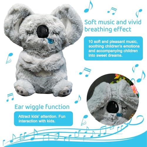 MeHoo Peluche Koala Respirant Gris Cadeau Bébé