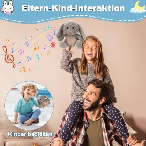 Schlummer Doudou lapin avec battement de cœur mouvement respiratoire musicale cadeau de naissance premier équipement nou