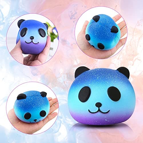 Hirsrian jouets spongieux à reprise lente pour adults et enfants avec dents de cerf, panda, licorne | Soulagement du str