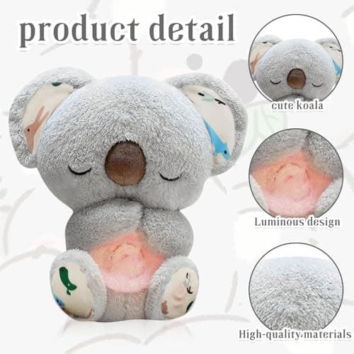 Koala Bear Lou-lumière Veilleuse Bébé Câlins Bonne Nuit, Koala Bear Veilleuse Musicale et Lumineuse pour Nouveau-né, Koa