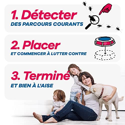 Gerobug piege cafard Professionnel 4 pièces - Attractif puissant et durée longue - Pour exterminateur de cafards - Boîte