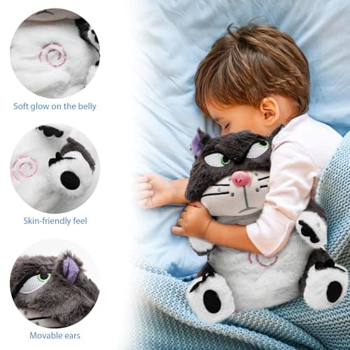 CEWROM Doudou avec Mouvement Respiratoire et Musique, Aide à l'Endormissement pour Bébé Nouveau-Né, Réduction de l'Anxié