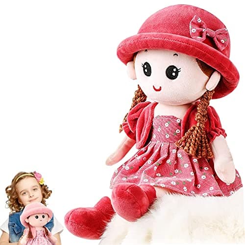 Poupée Princesse pour Bébé (0+ ans) - Vêtements et Chapeau Détachables - Matériau Doux et Sécurisé pour Cadeaux de Baptê — Violet