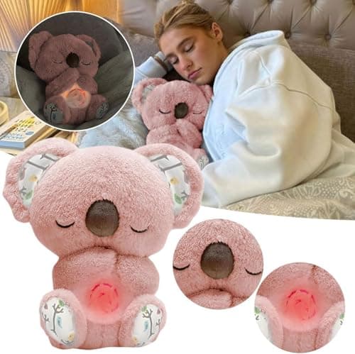Peluche Loutre Respire Koala Apaisante pour Adultes et Enfants, Loutre qui Respire et Musique pour Bonne Nuit, Compagnon