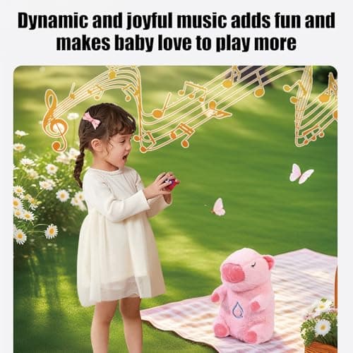 Zunishaone Animal en Peluche Cardiaque Endormi pour Garçons : Musique et Lumière | Jouet Amusant qui Bat des Cœurs | Lou