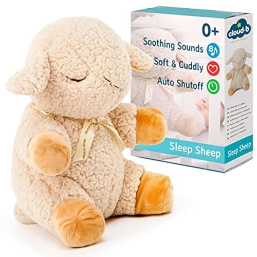 Cloud b peluche musicale Billy le Lapin avec veilleuse & recharge USB-C | Bruit blanc & enregistrement vocal | Pour bébé — Mouton Endormi