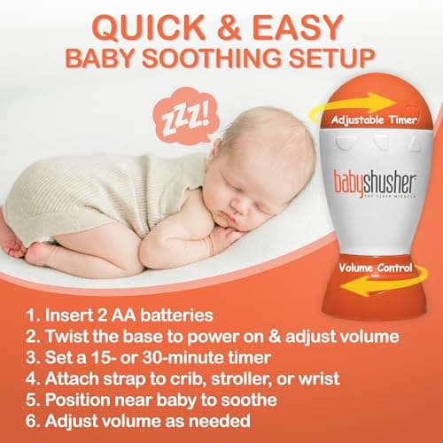 Pneo Baby Shusher: Bruit blanc apaisant, bébés de 0 à 3 ans, nuit et jour, technologie avancée, modèle M1, échelles de v