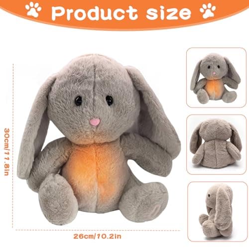 Peluche Veilleuse Bonne Nuit pour Bébé avec Sons Apaisants et Lumineuse