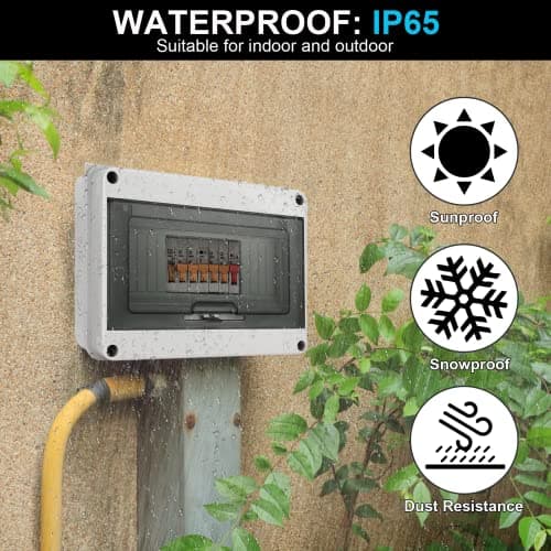 Coffret Électrique Étanche IP65 8-Modules pour Utilisation Extérieure Armoire de Contrôle Étanche Boitier de Jonction Él