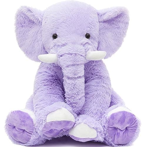 Peluche d'éléphant MorisMos Rosa XXL 50cm Décoration Saint Valentin Cadeau Ideal Enfant Adulte Anniversaire — Violet