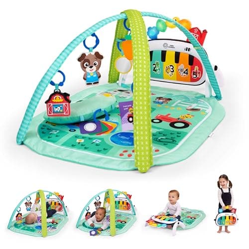 Baby Einstein - Tapis Musical D’Éveil pour Bébé 4 en 1 Kickin' Tunes | 70+ Sons, 25+ Min de Musique et Lumières | dès la — Tapis 4-en-1 Kickin Tunes Vert